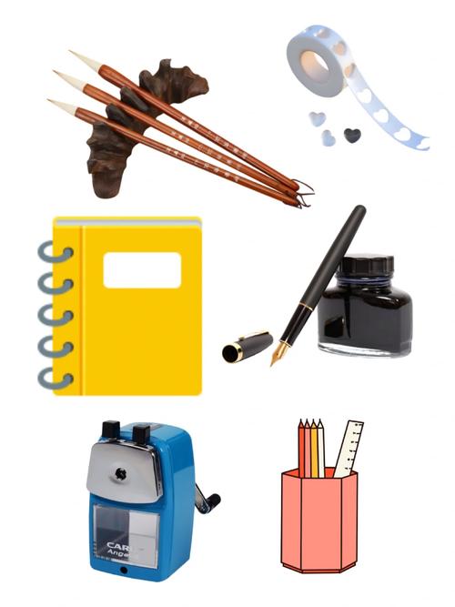 高清可打印文具圖片，學習生活必備！